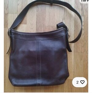 Vintage Brown Coach Crossbody Bag